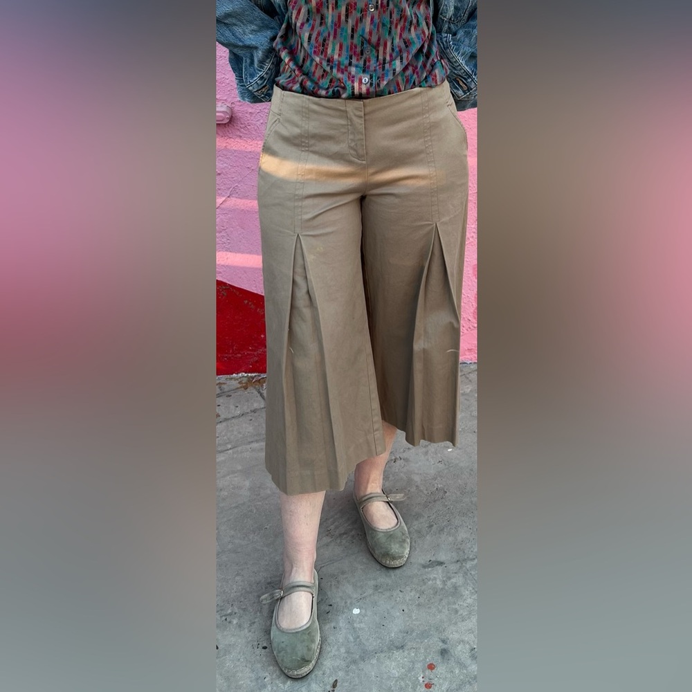 Anthropologie poleci pleated culottes